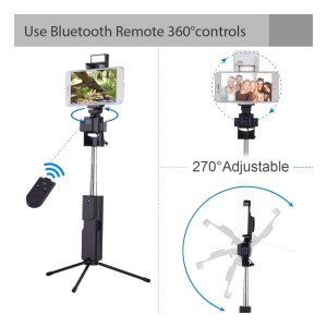 پایه مونوپاد X-3 با چرخش خودکار 360 درجه به همراه رینگ لایت